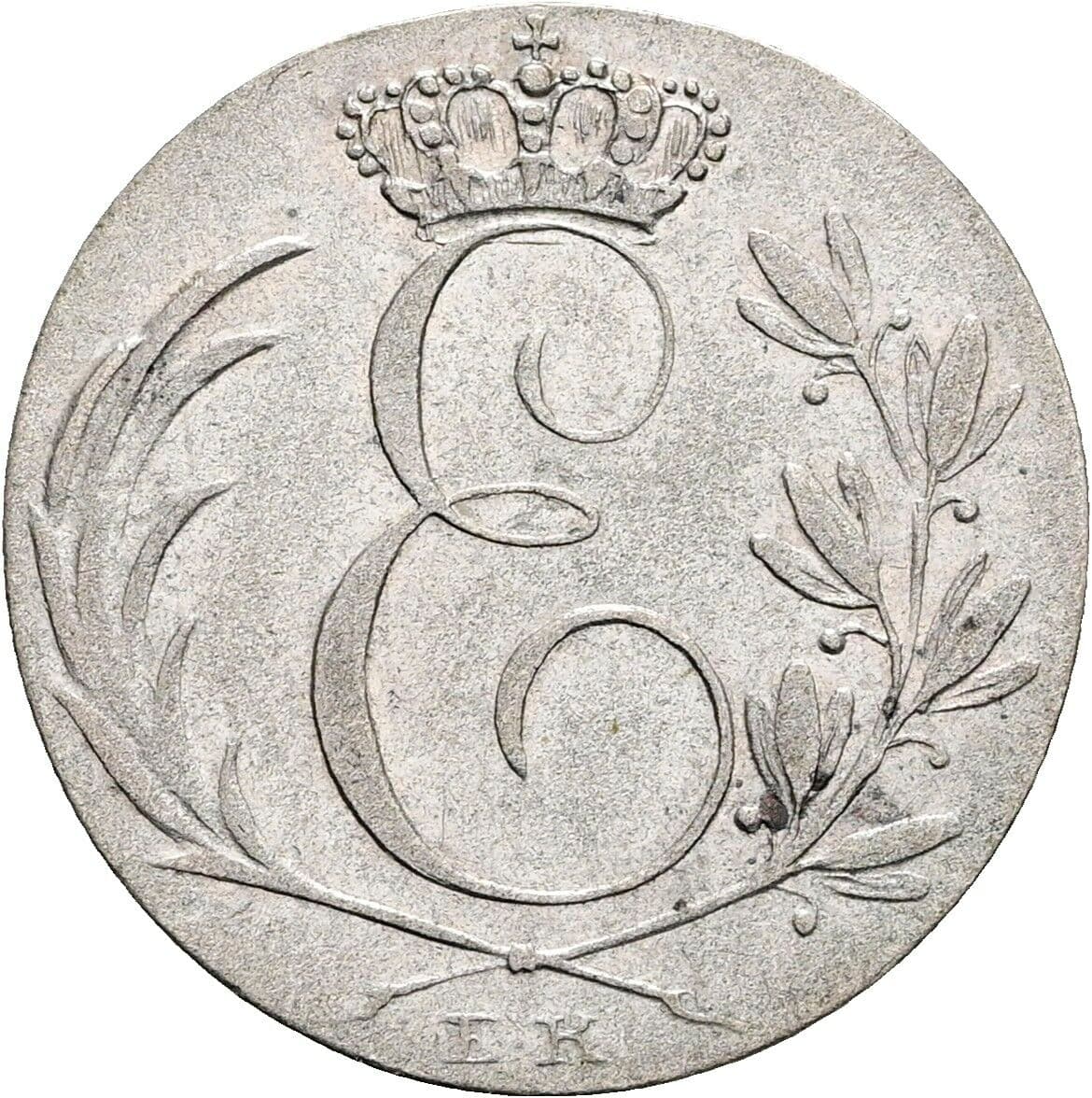 6 Kreuzer Ernst I. (1806-1844) 1828 EK – Rückseite