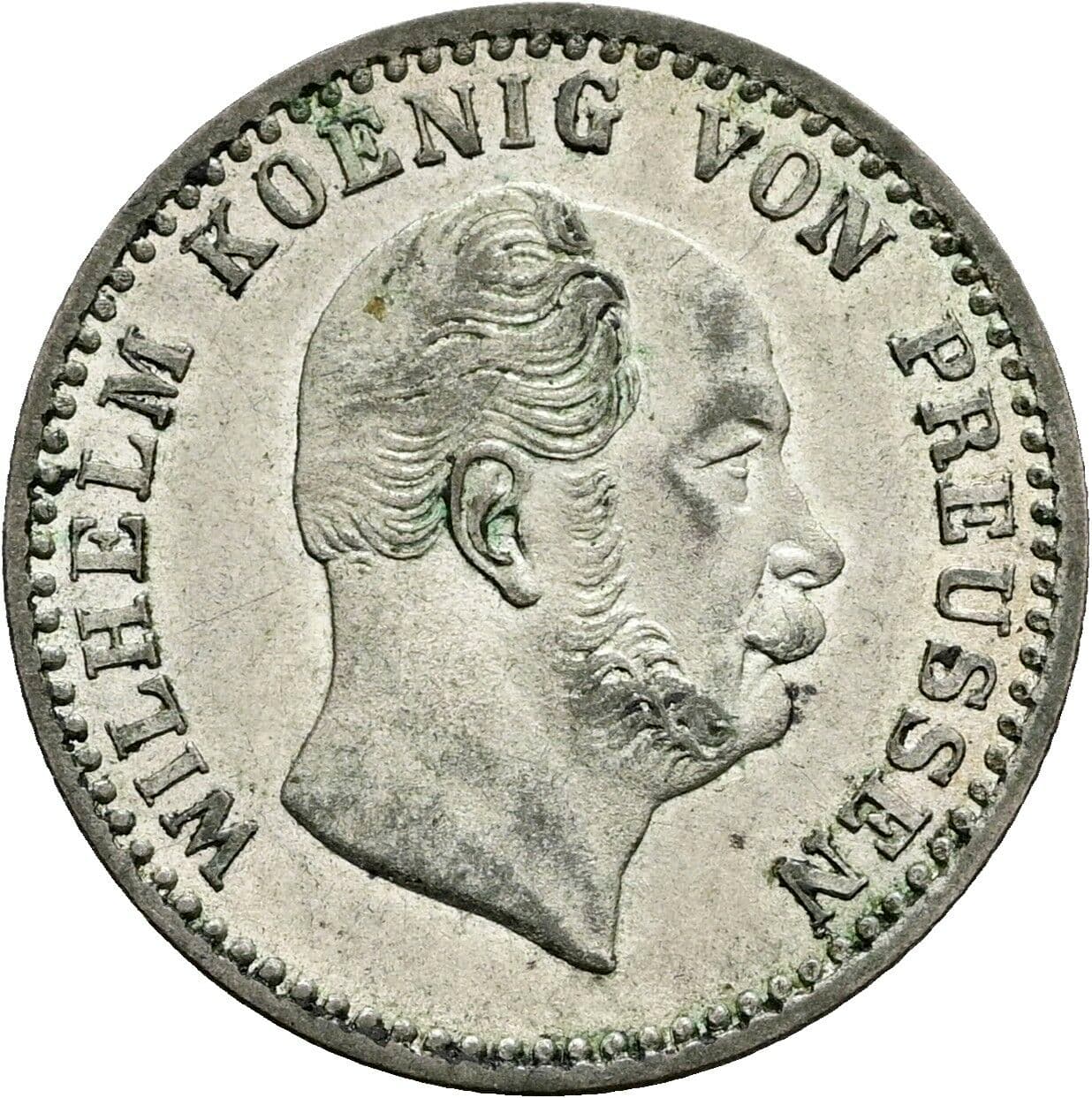2 1/2 Silbergroschen Wilhelm I. 1861-1888 1870 A – Vorderseite