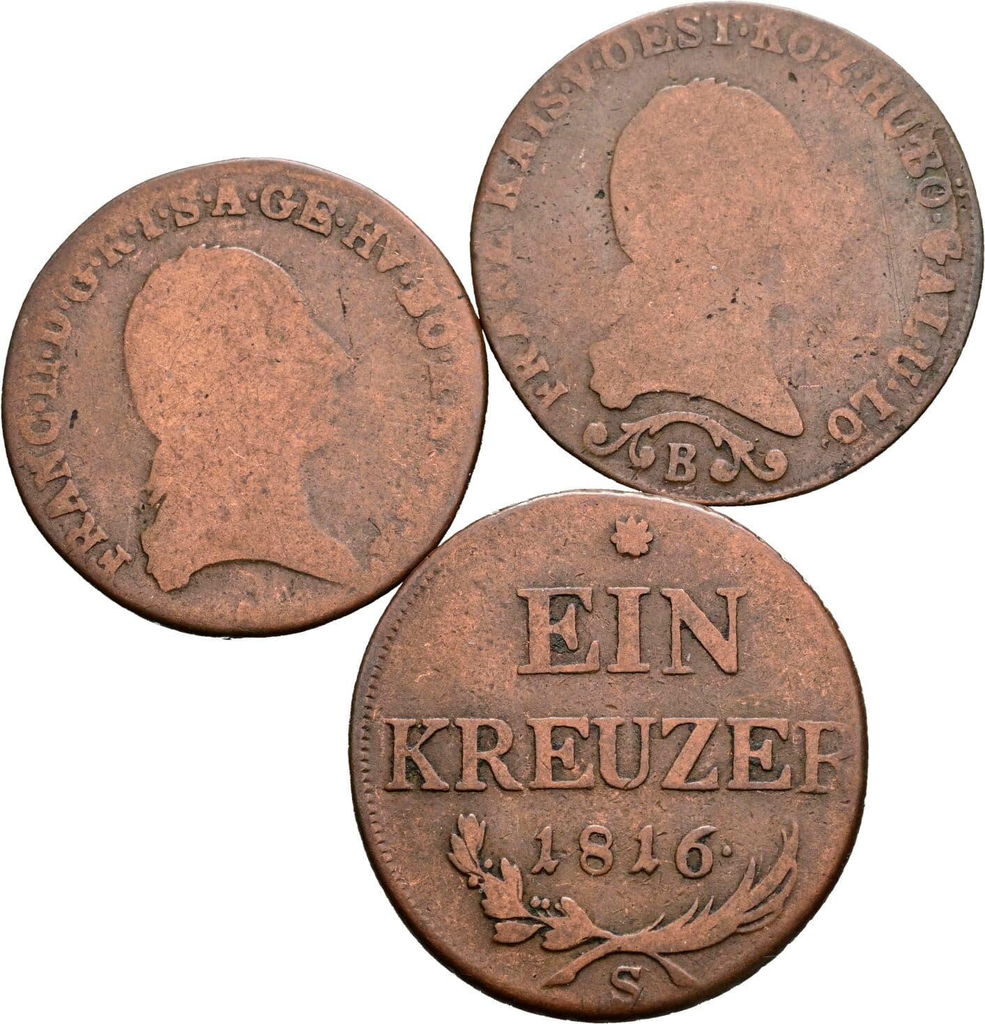 Lot 3 Stk. Kupfermünzen