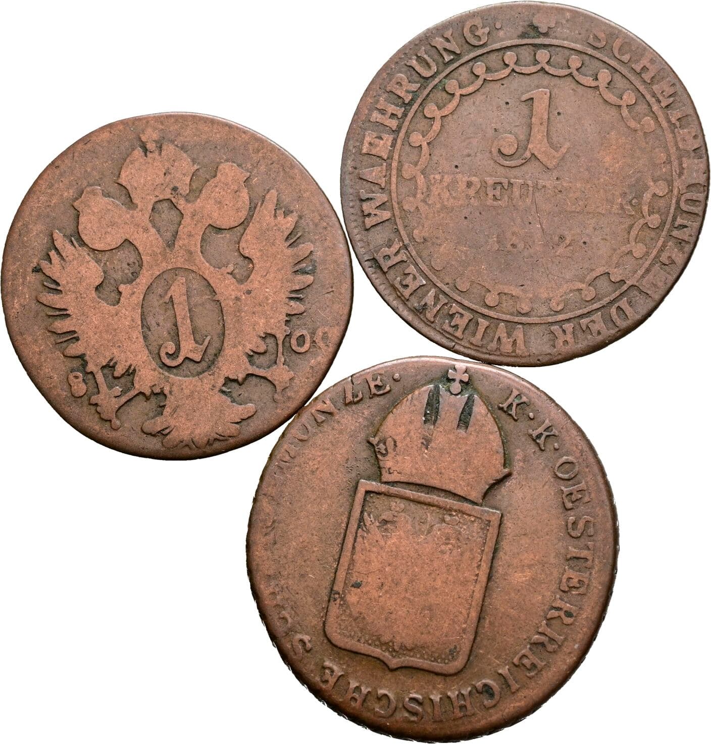 Lot 3 Stk. Kupfermünzen