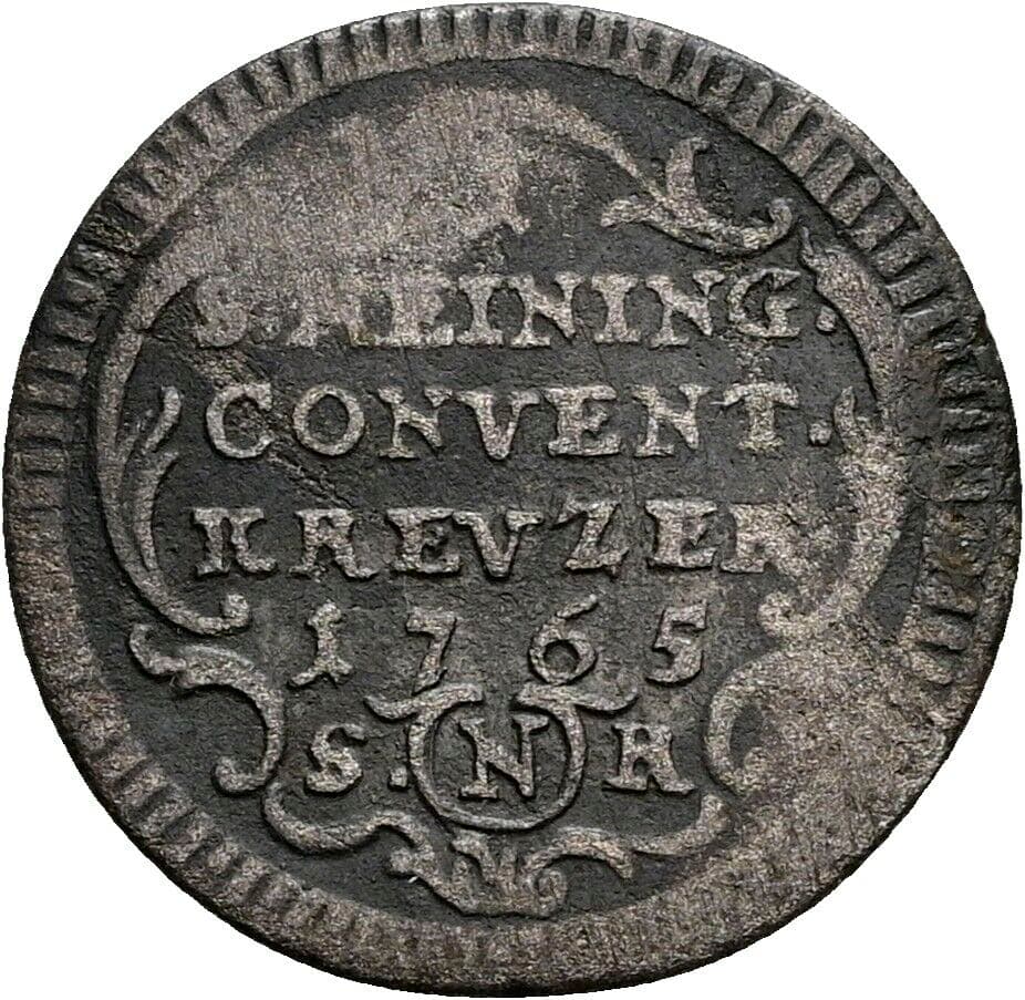 1 Kreuzer Charlotte Amalie 1763-1775 1765 Nürnberg – Vorderseite