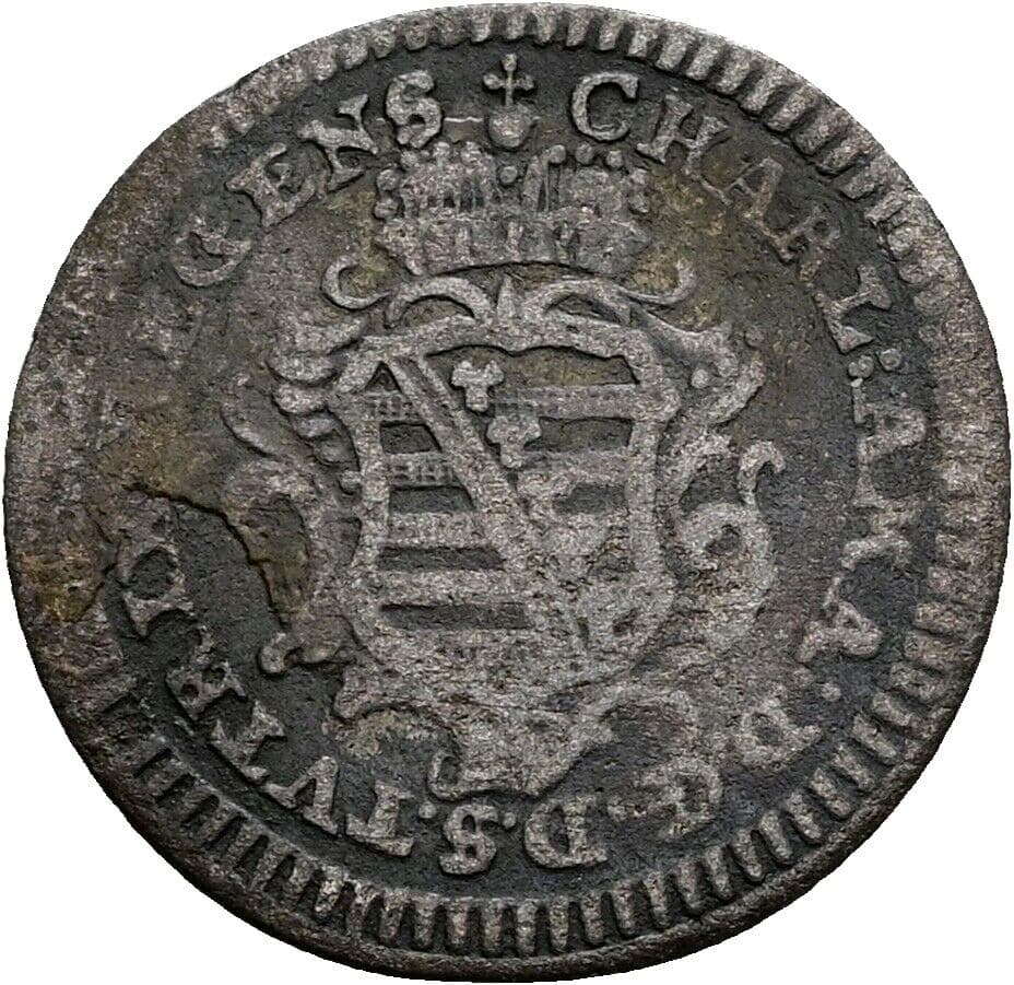 1 Kreuzer Charlotte Amalie 1763-1775 1765 Nürnberg – Rückseite