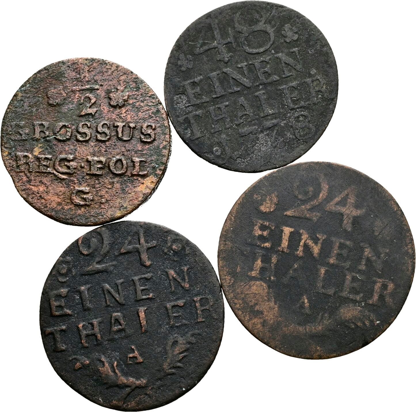 Lot 4 Stk. Kleinmünzen – Vorderseite