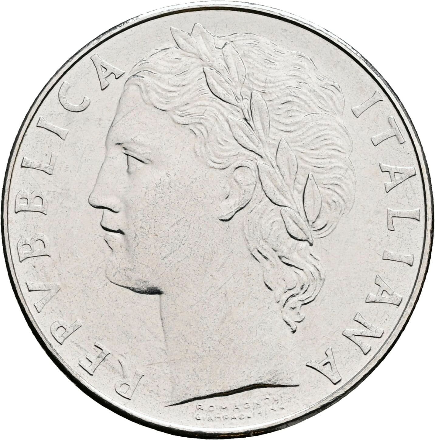 100 Lire 1977 – Vorderseite