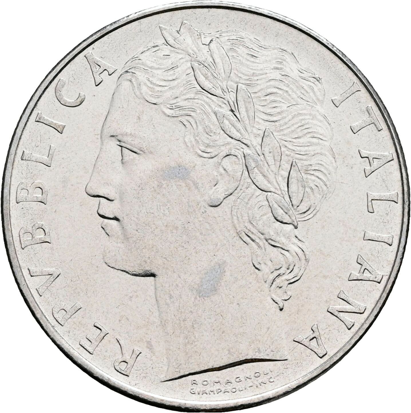 100 Lire 1976 – Vorderseite