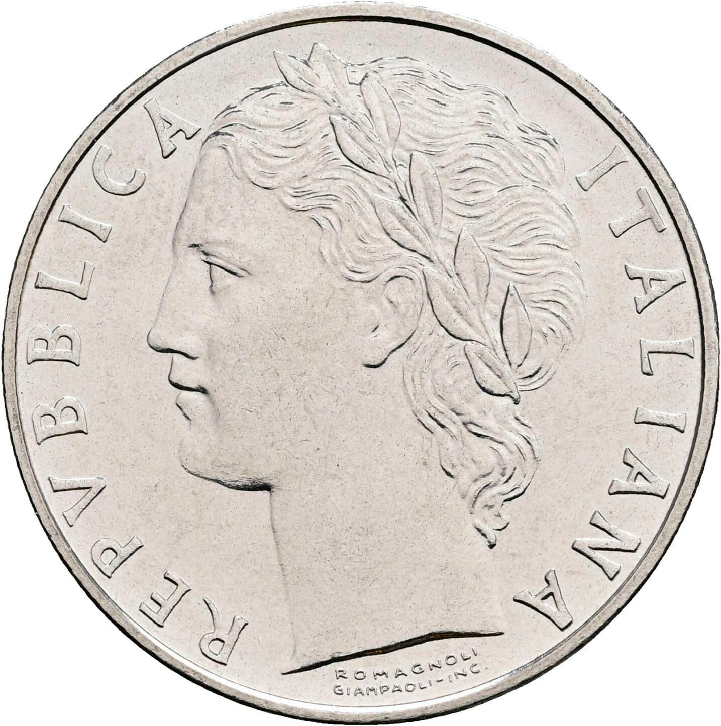 100 Lire 1975 – Vorderseite