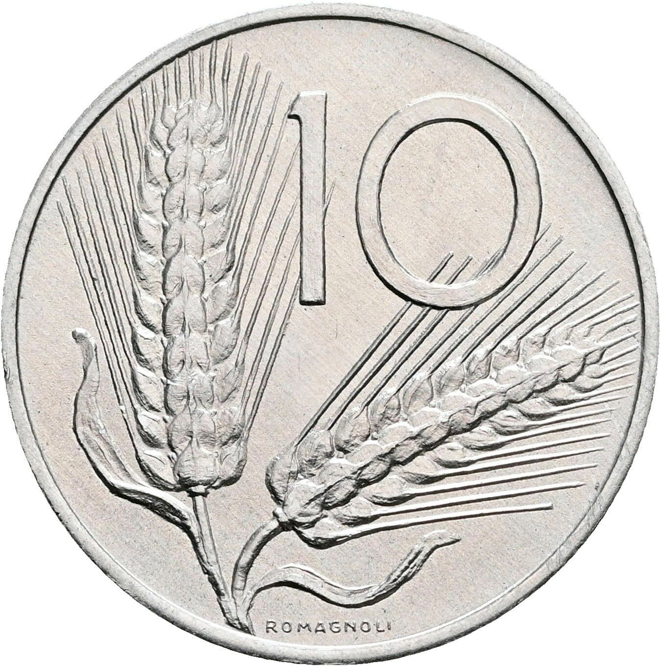 10 Lire 1973 – Vorderseite