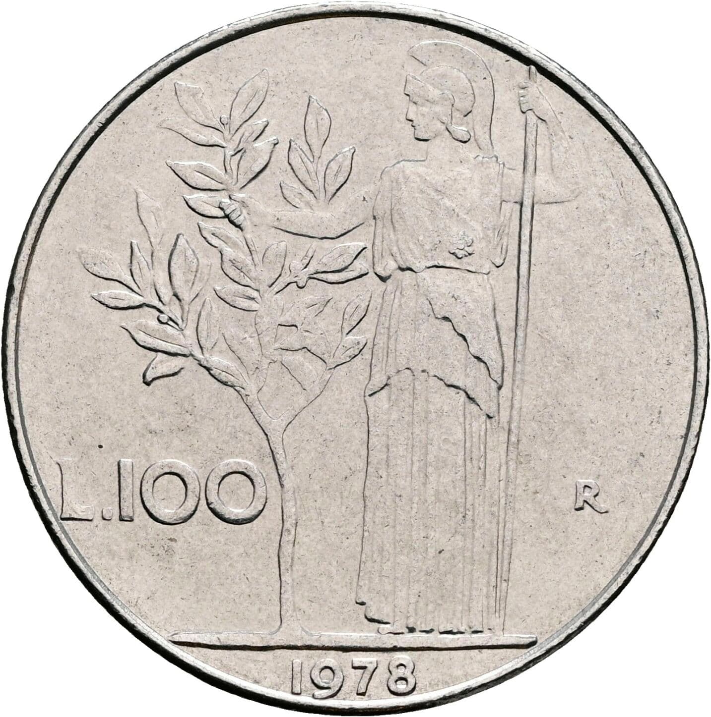 100 Lire 1978 – Rückseite