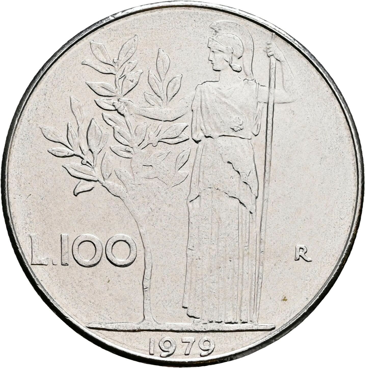 100 Lire 1979 – Rückseite