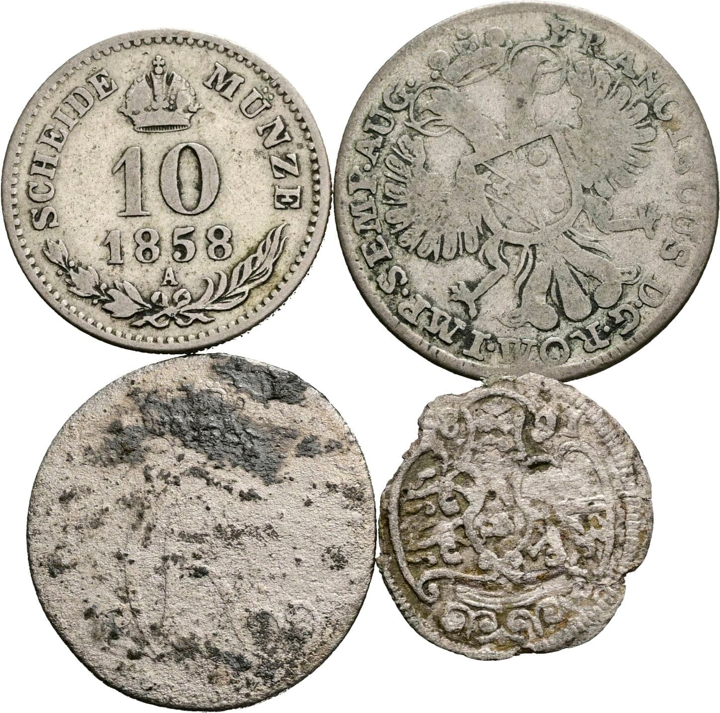 Lot 4 Stk. Kleinmünzen – Rückseite