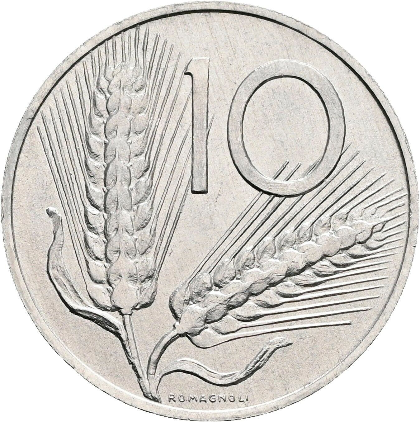 10 Lire 1979 – Vorderseite