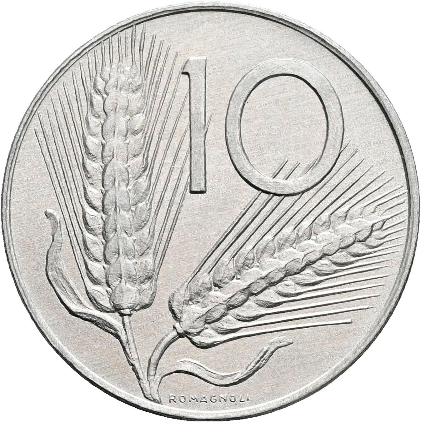 10 Lire 1978 – Vorderseite