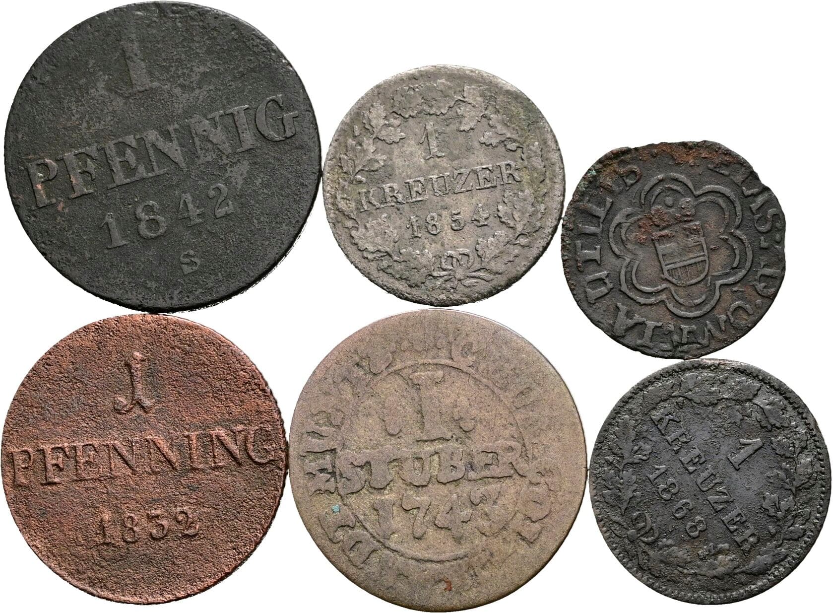 Lot 6 Stück Kleinmünzen