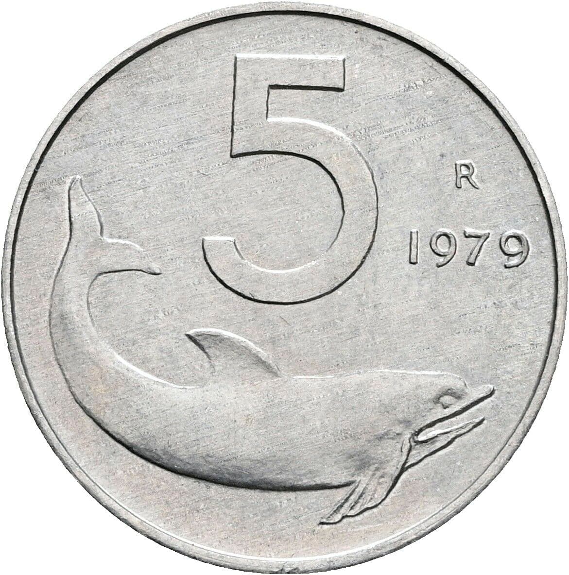 5 Lire 1979 – Vorderseite