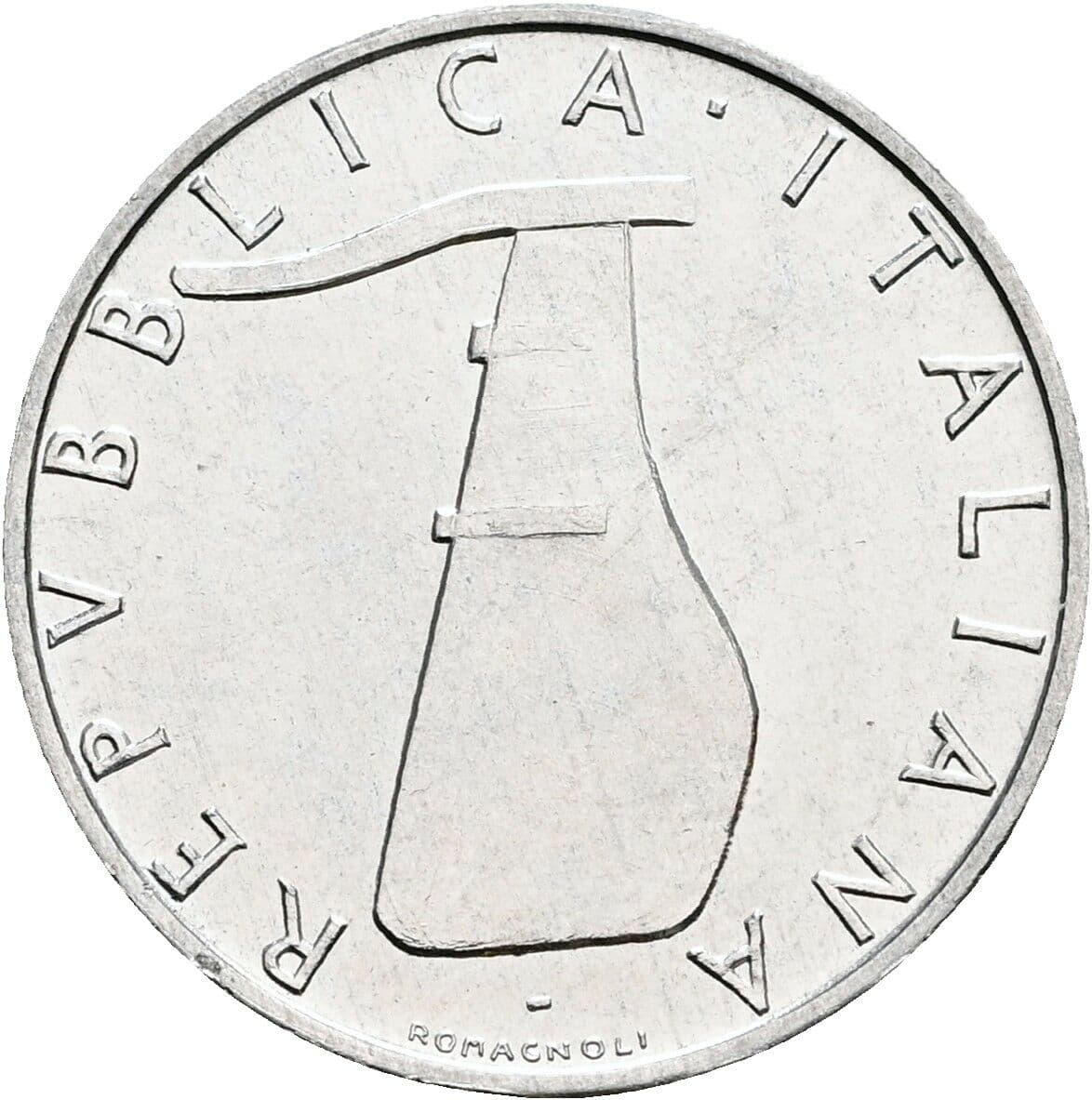 5 Lire 1975 – Rückseite