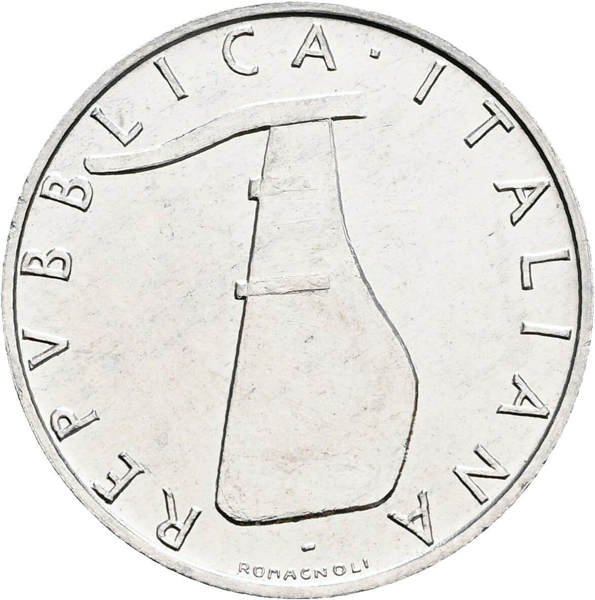 5 Lire 1975 – Rückseite