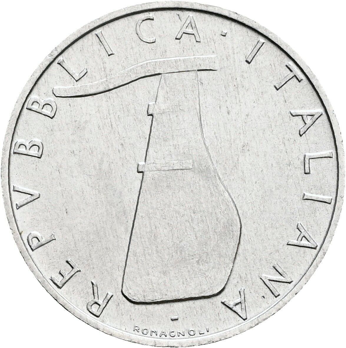 5 Lire 1976 – Rückseite