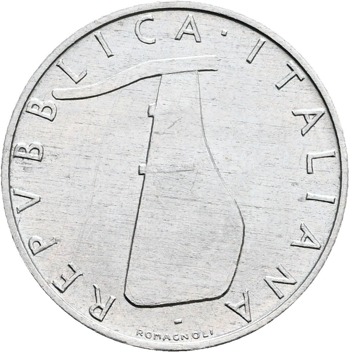5 Lire 1973 – Rückseite