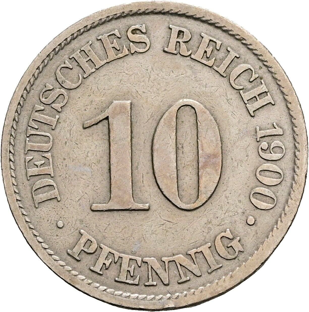 10 Pfennig 1900 A – Vorderseite