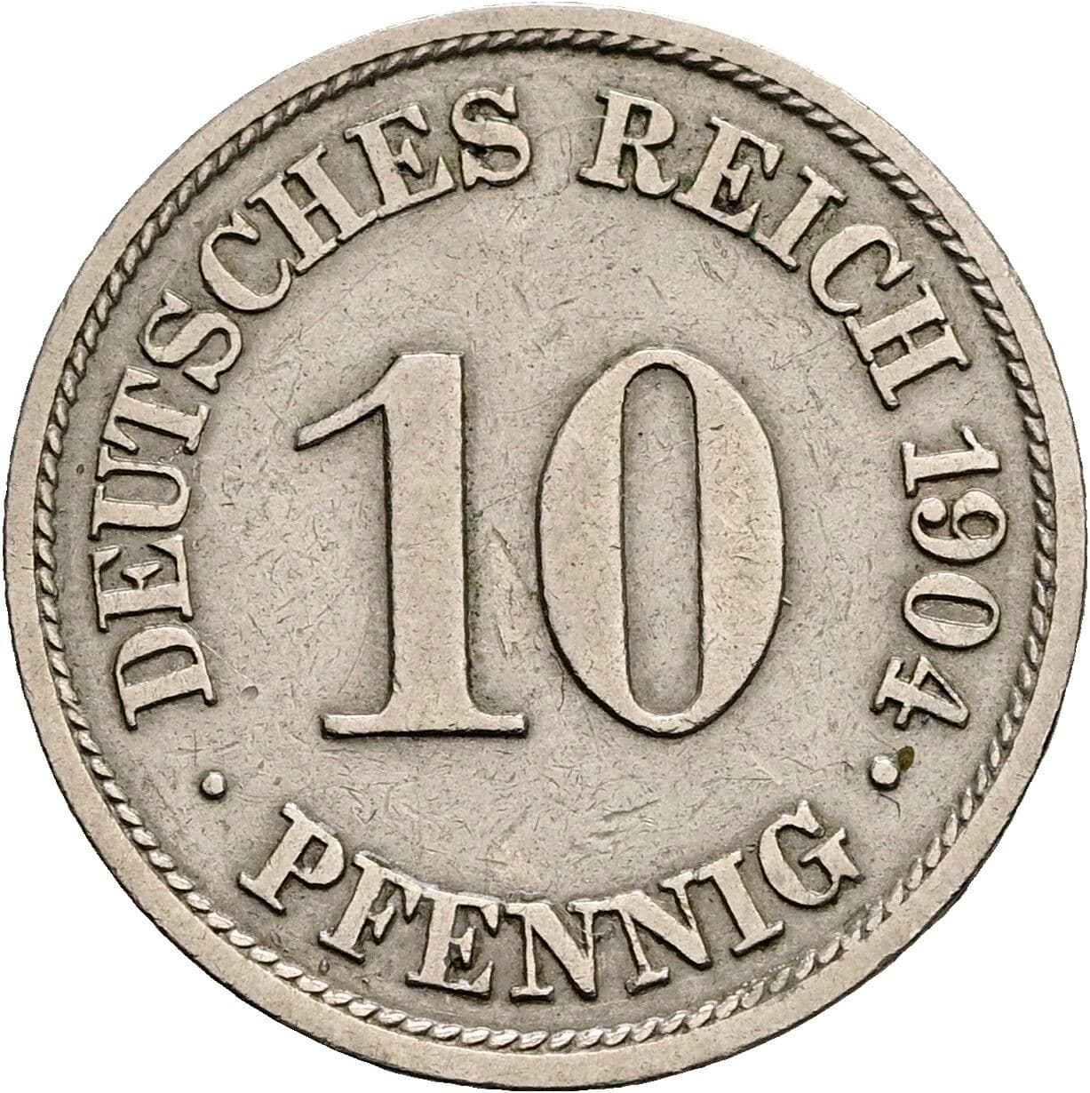 10 Pfennig 1904 A – Vorderseite