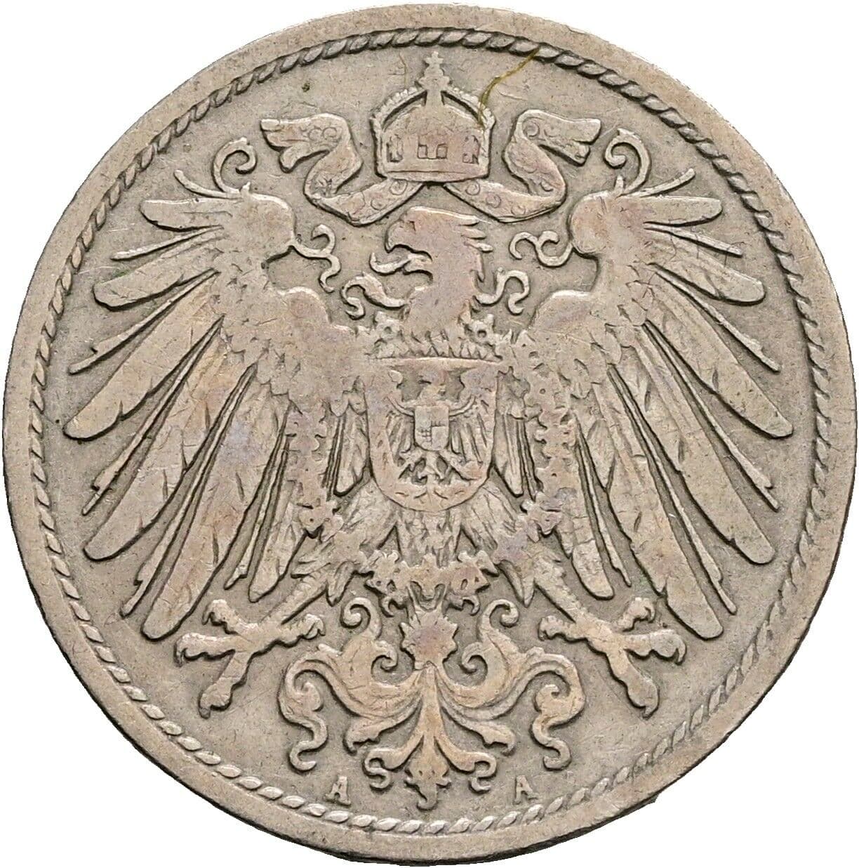 10 Pfennig 1900 A – Rückseite