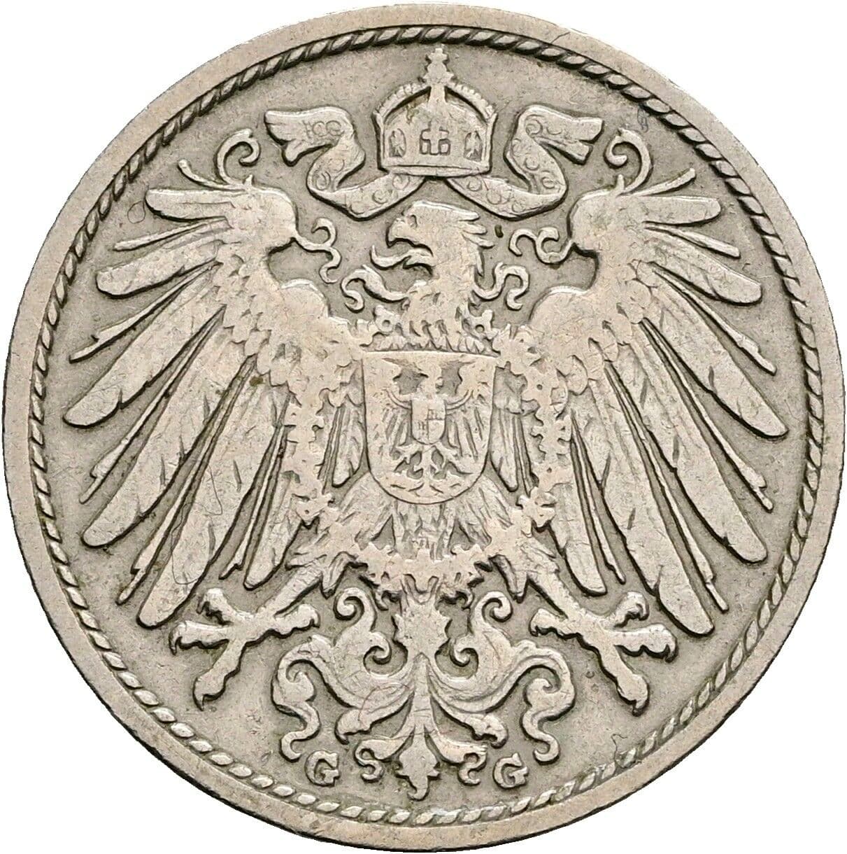 10 Pfennig 1902 G – Rückseite