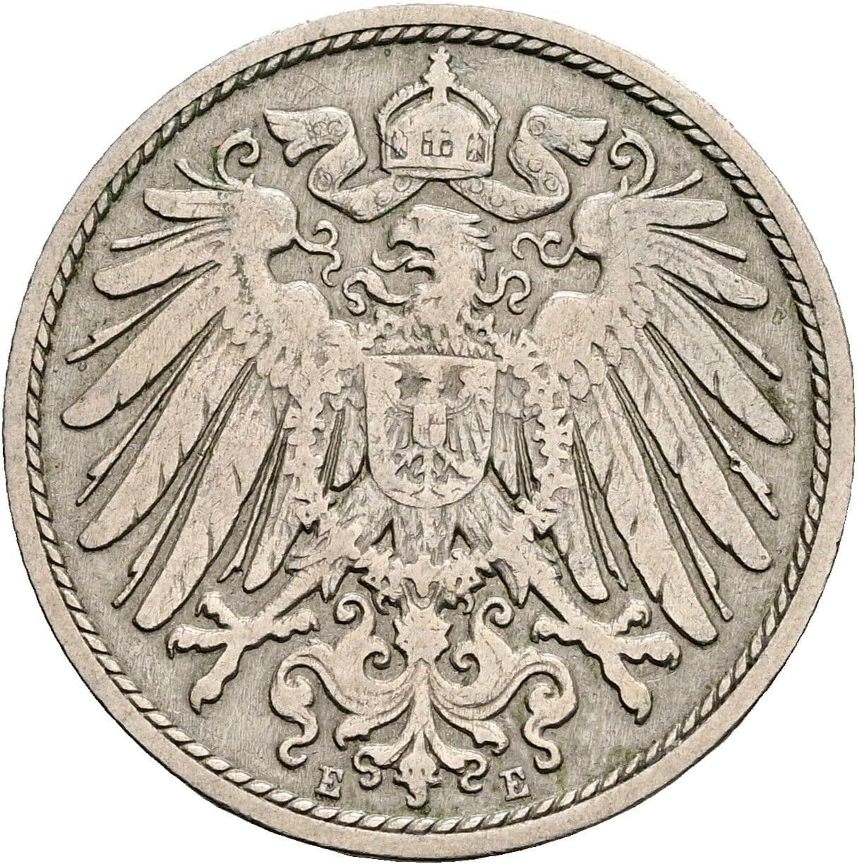 10 Pfennig 1900 E – Rückseite