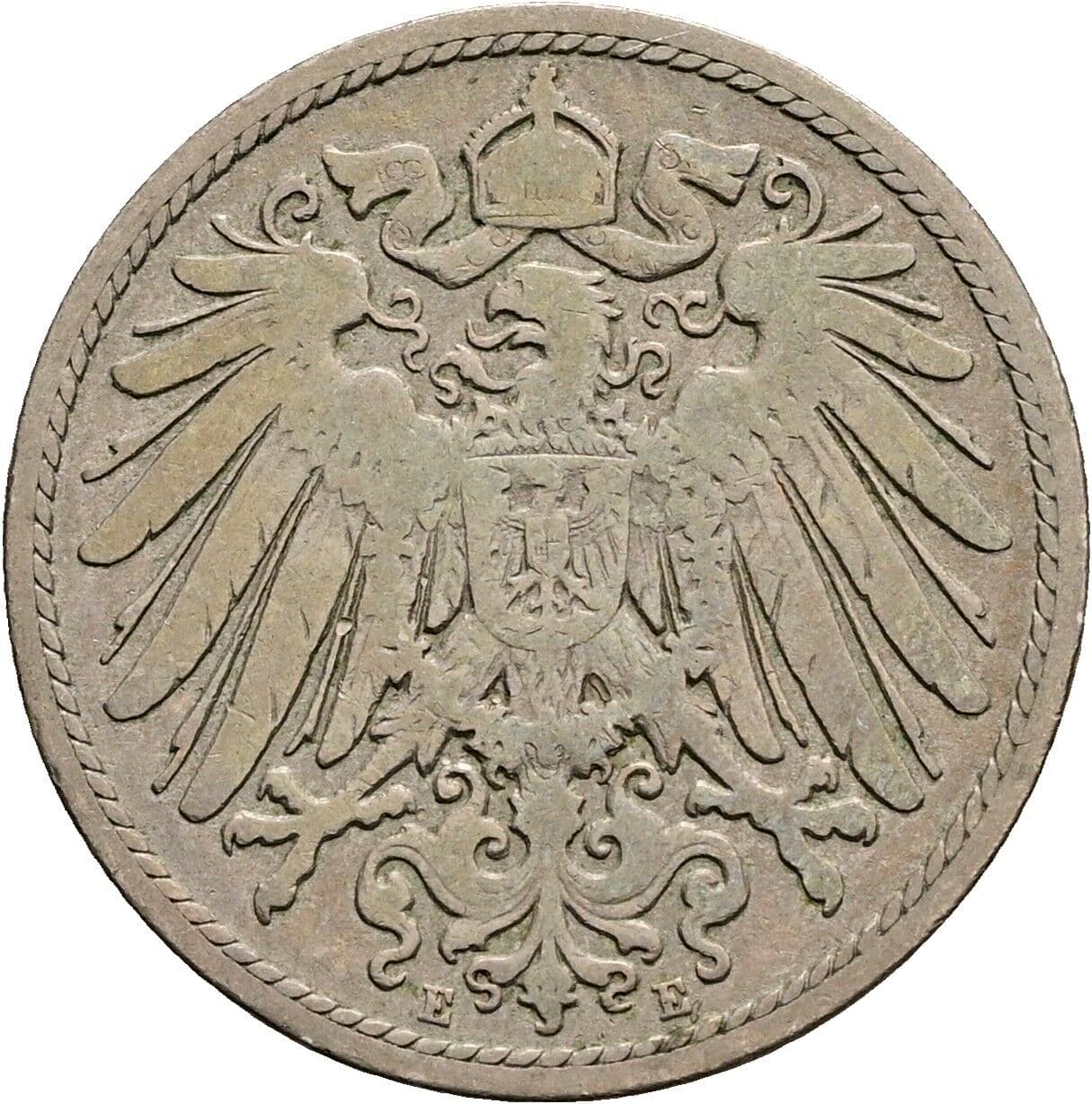 10 Pfennig 1894 E – Rückseite