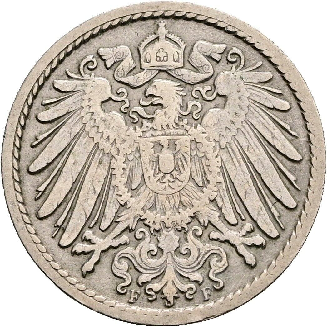 5 Pfennig 1903 F – Rückseite
