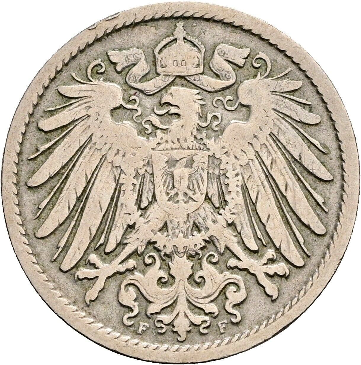 10 Pfennig 1899 F – Rückseite