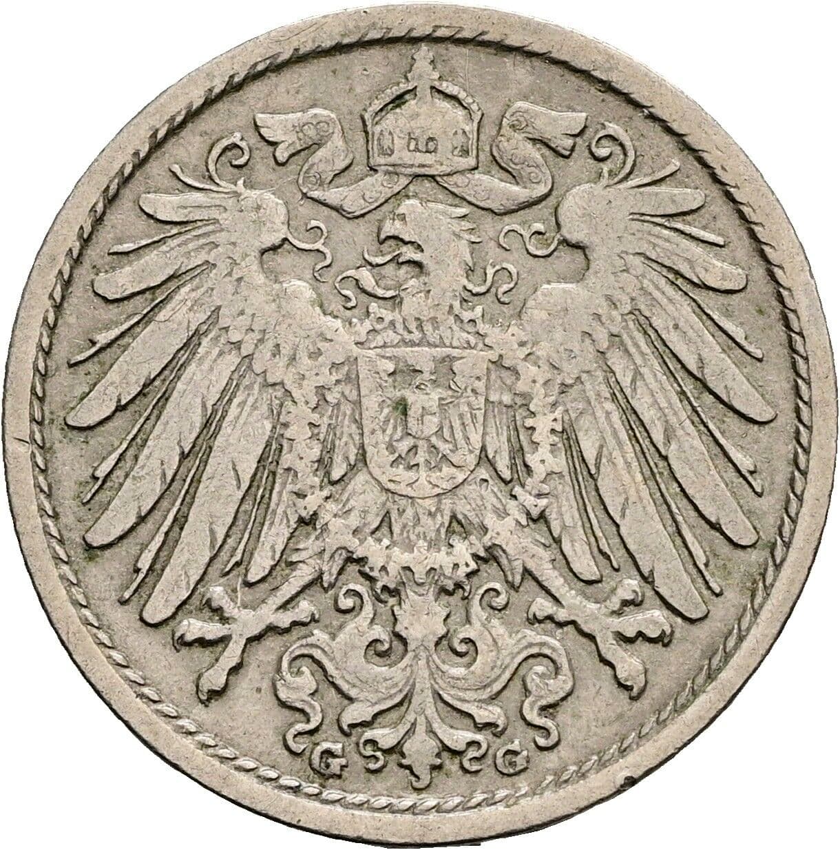 10 Pfennig 1901 G – Rückseite