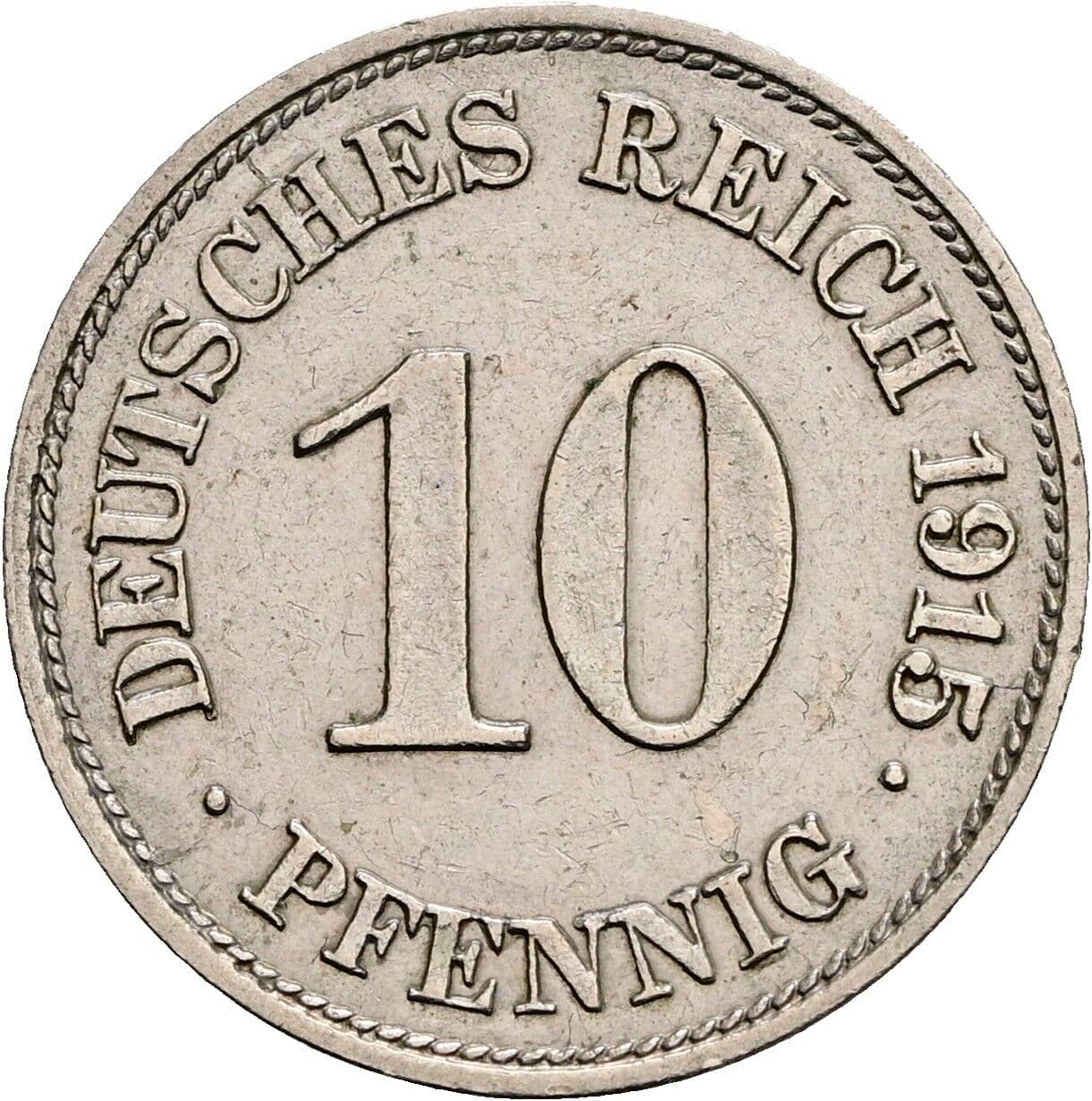10 Pfennig 1915 E – Vorderseite