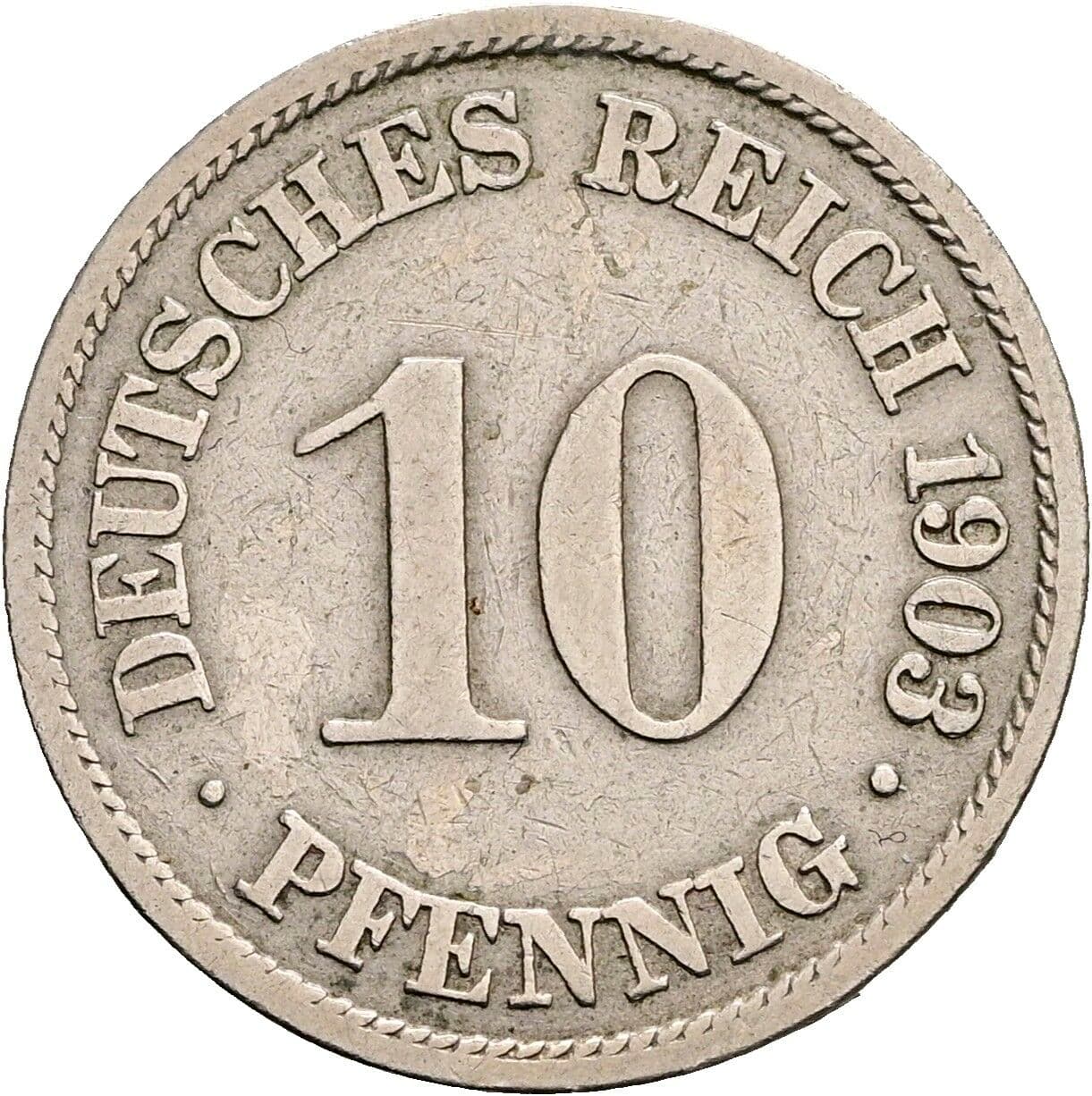 10 Pfennig 1903 A – Vorderseite
