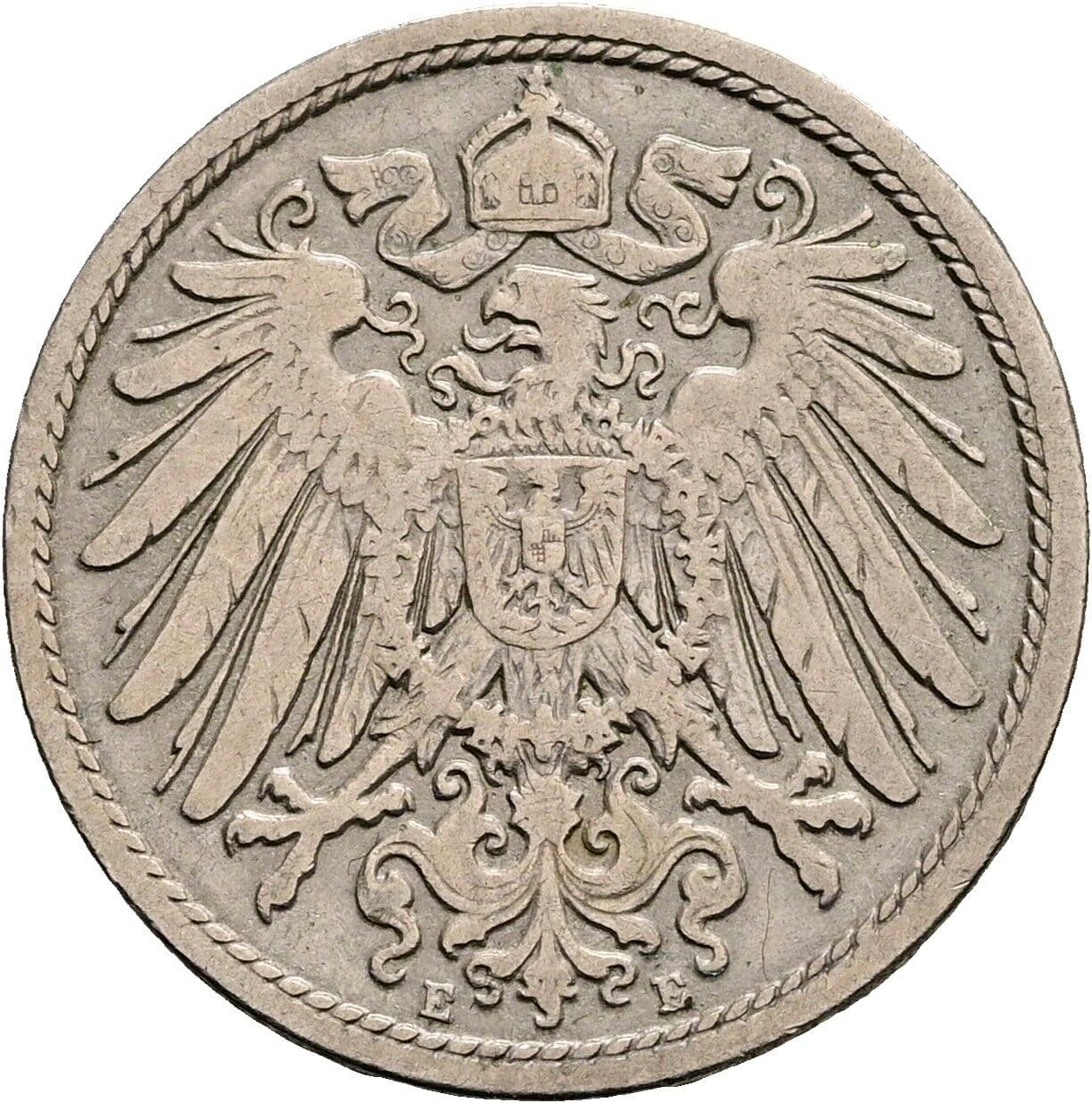 10 Pfennig 1896 E – Rückseite