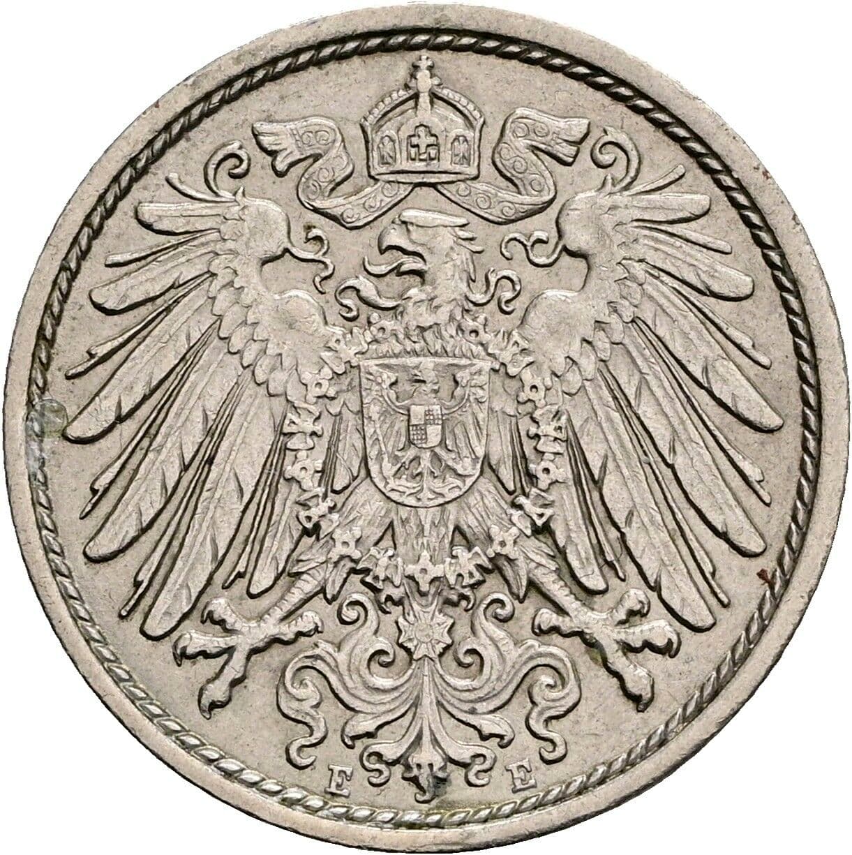 10 Pfennig 1913 E – Rückseite