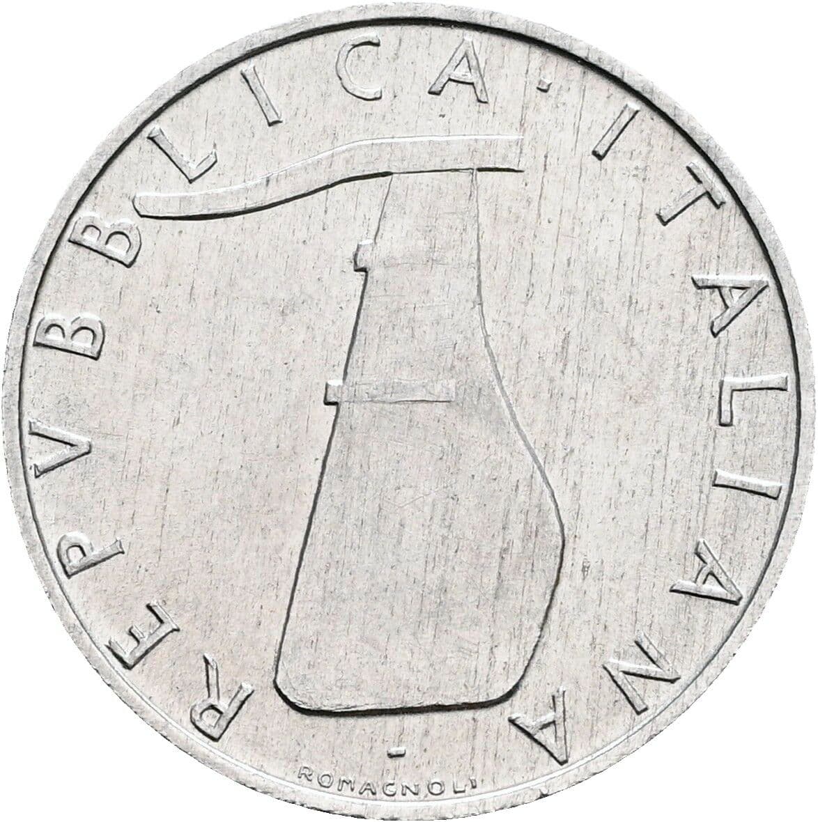 5 Lire 1976 – Rückseite