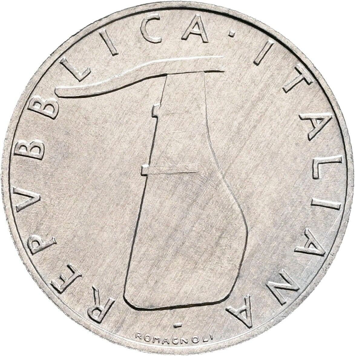 5 Lire 1980 – Rückseite