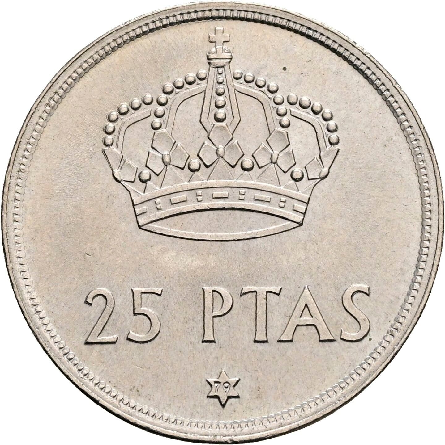 25 Pesetas Juan Carlos (1975-2014) 1975 – Rückseite