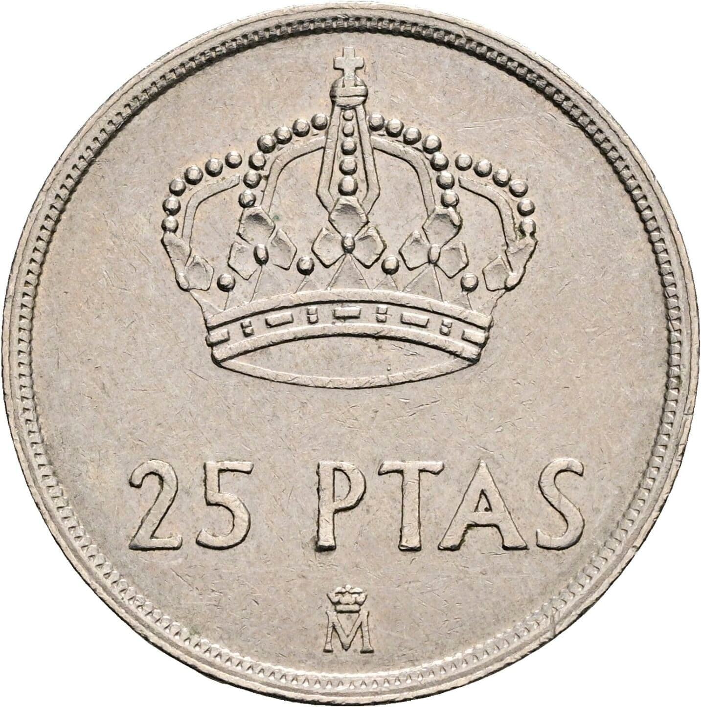 25 Pesetas Juan Carlos (1975-2014) 1982 – Rückseite