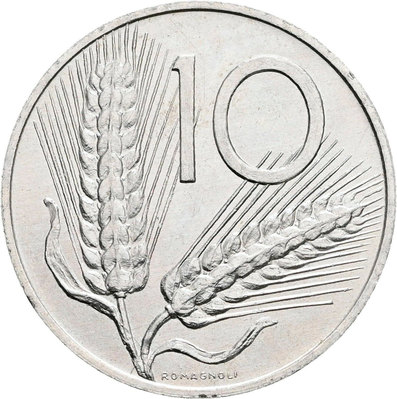 10 Lire 1974 – Vorderseite