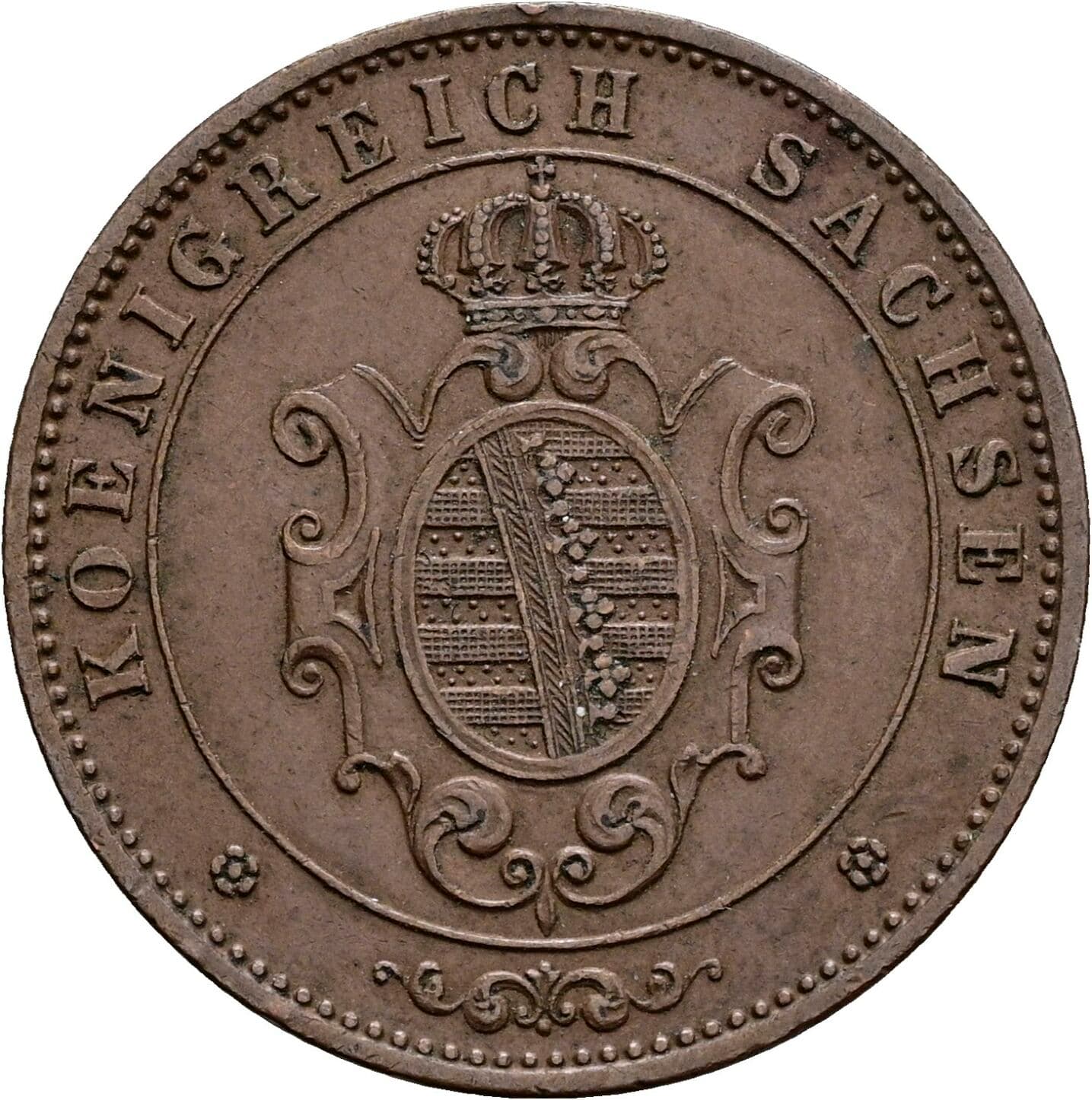 5 Pfennige Johann 1854-1873 1862 B – Rückseite