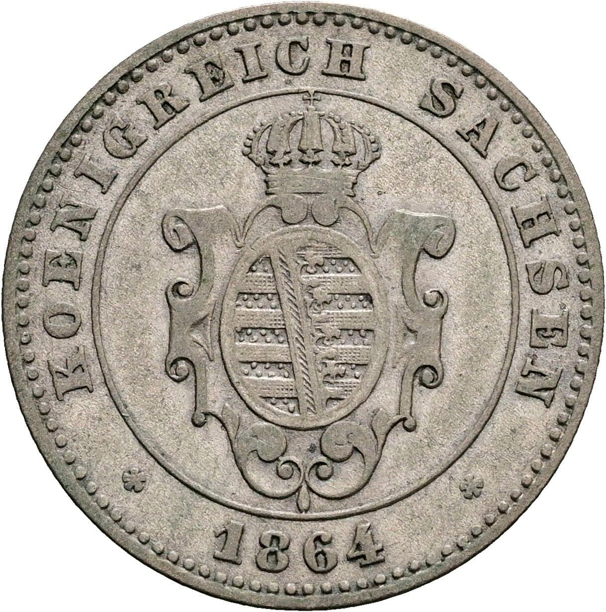 2 Neugroschen Johann 1854-1873 1864 B – Rückseite