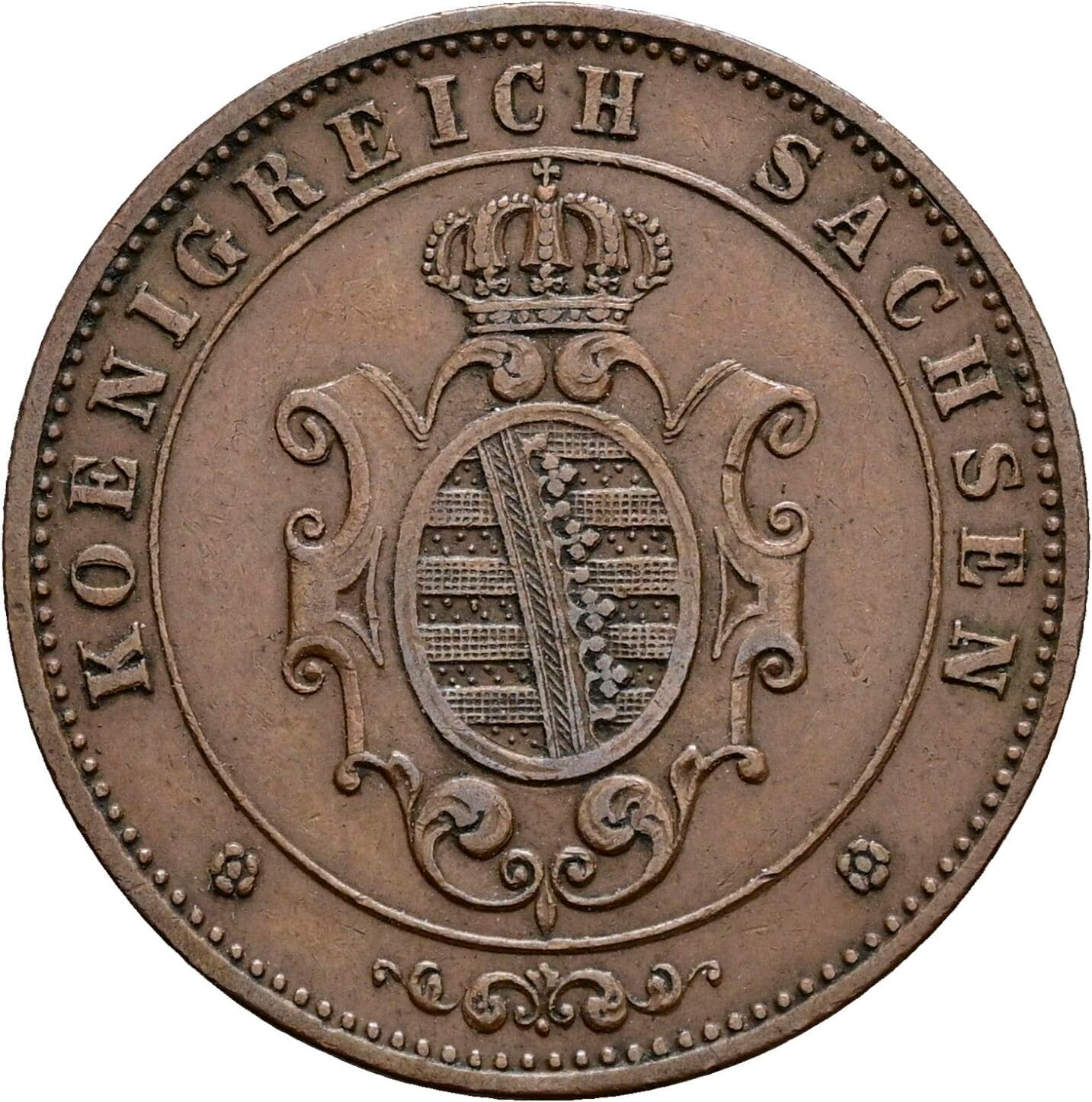 5 Pfennige Johann 1854-1873 1862 B – Rückseite