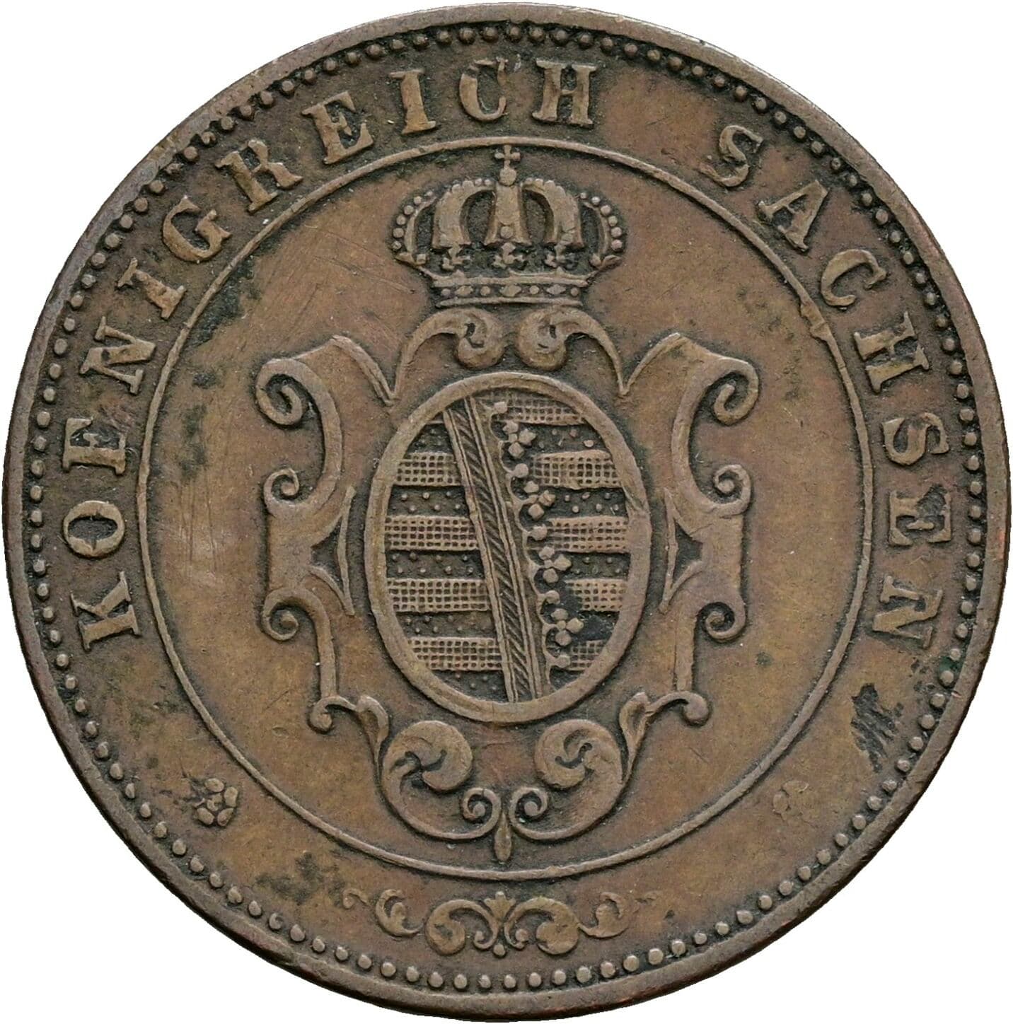 5 Pfennige Johann 1854-1873 1869 B – Rückseite