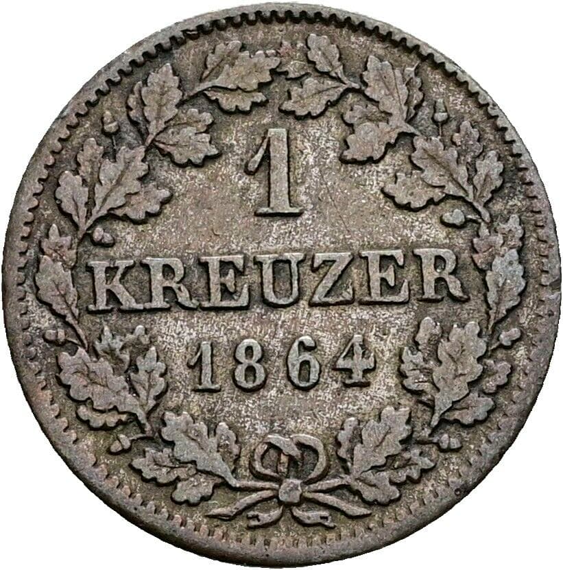 1 Kreuzer 1864 – Vorderseite