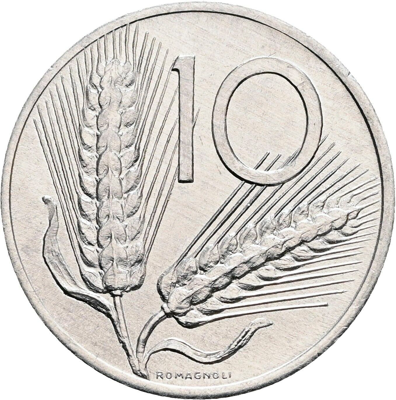 10 Lire 1979 – Vorderseite