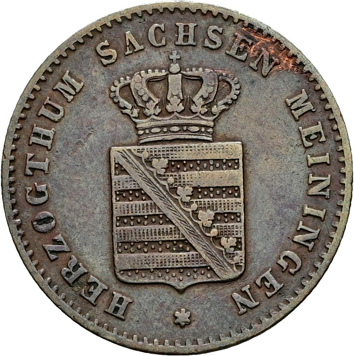 2 Pfennige Bernhard Erich Freund (1803-1866) 1863 – Rückseite