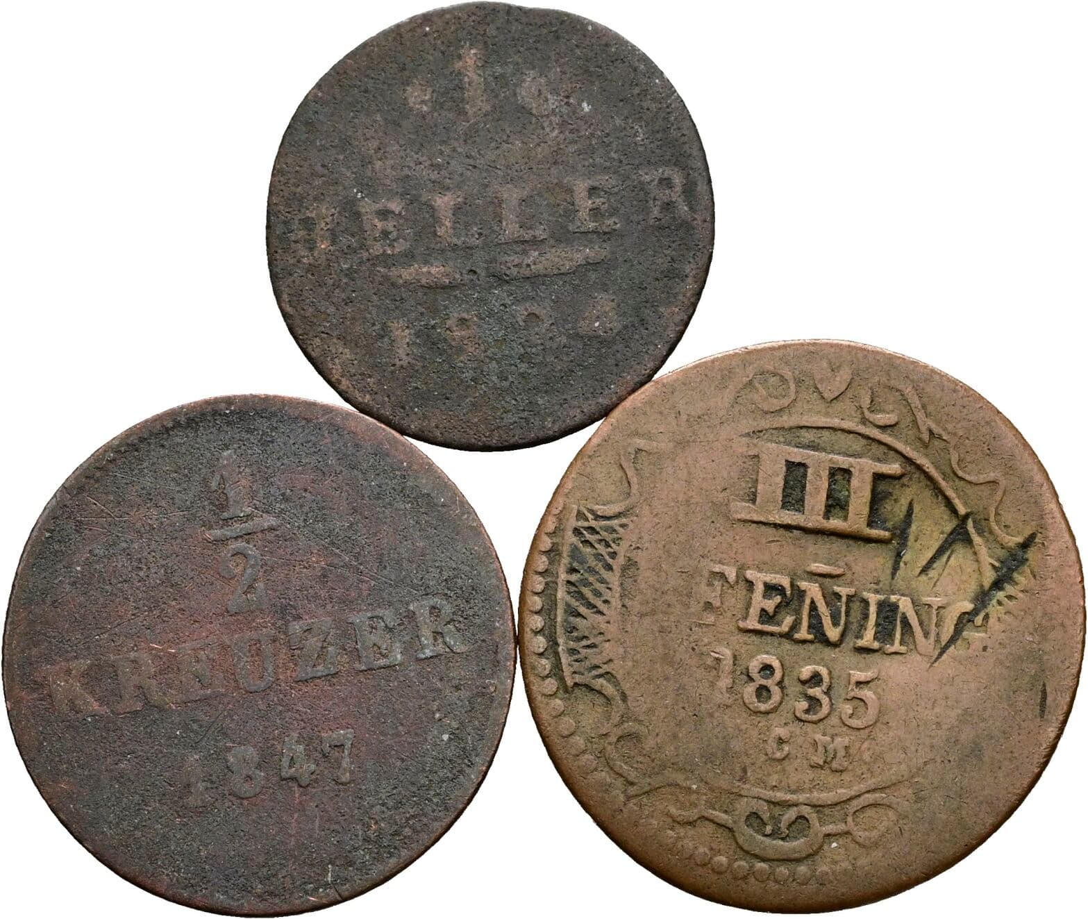 Lot 3 Stück Kleinmünzen – Vorderseite