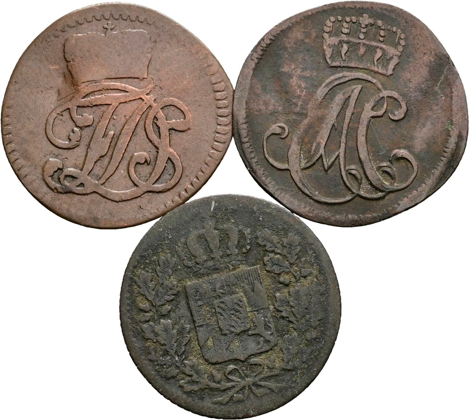 Lot 3 Stück Kleinmünzen – Rückseite