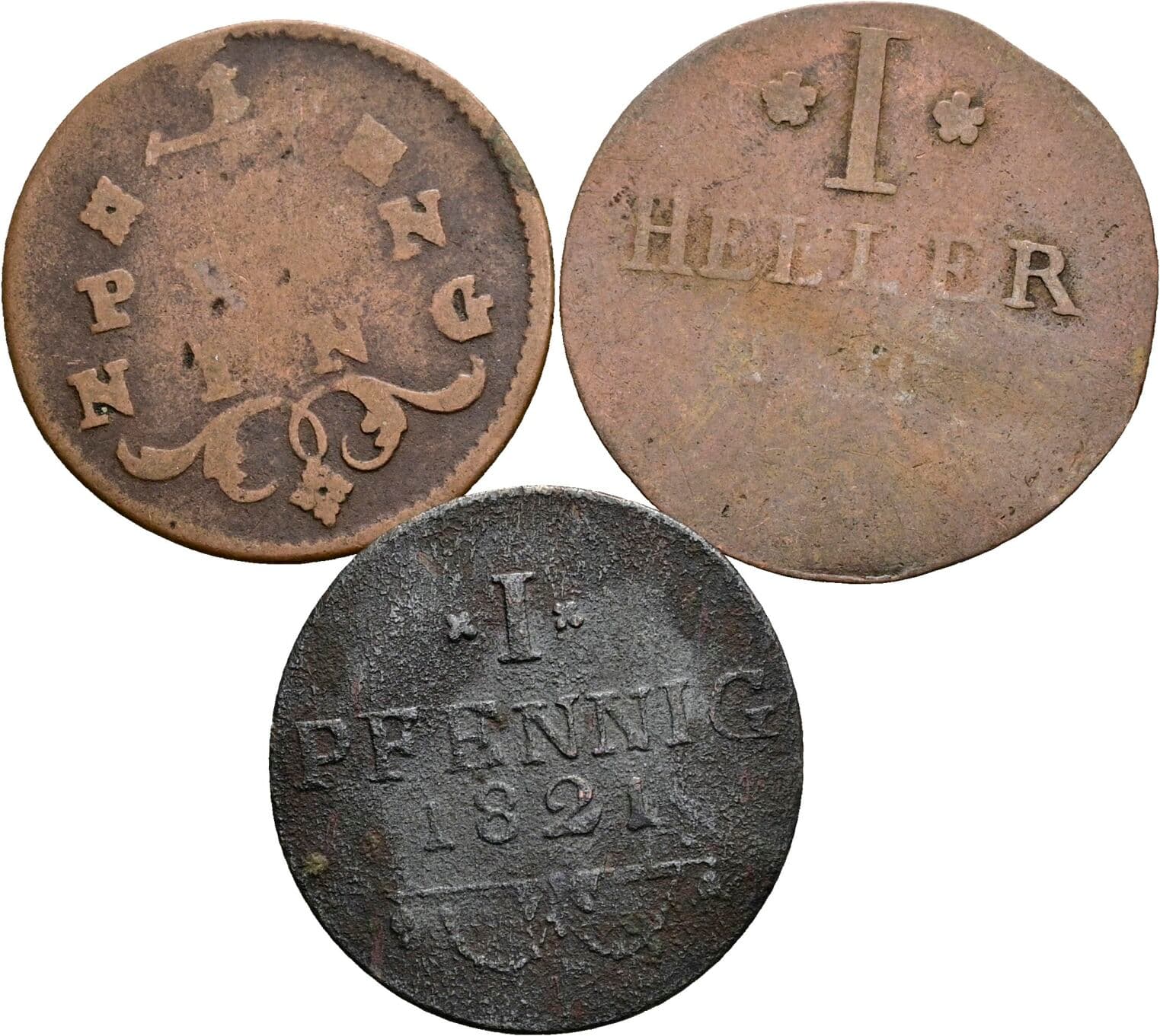 Lot 3 Stück Kleinmünzen – Vorderseite